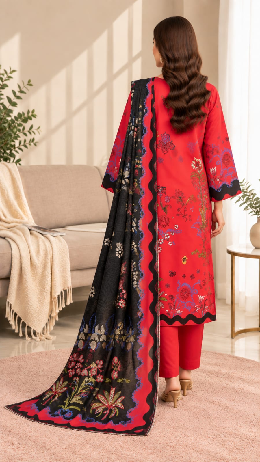 Printed Bana Dora 3PC Lawn