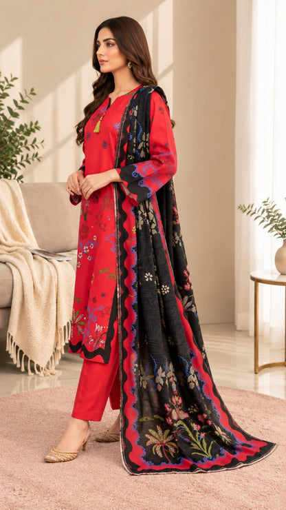 Printed Bana Dora 3PC Lawn