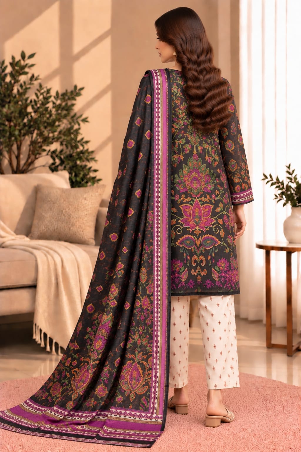 Printed Bana Dora 3PC Lawn