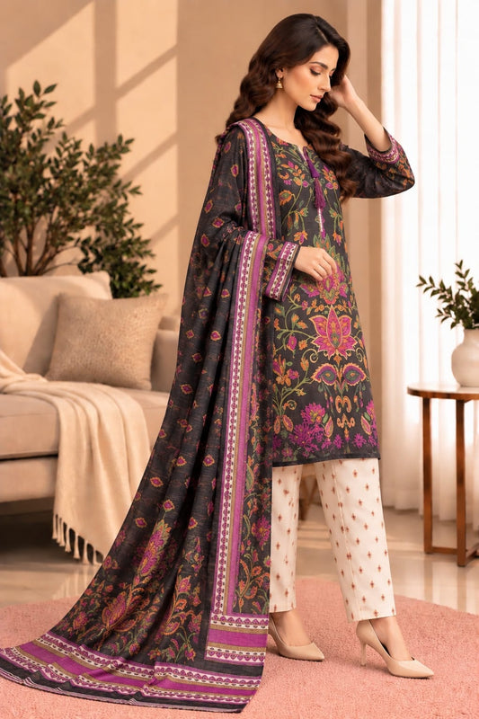 Printed Bana Dora 3PC Lawn