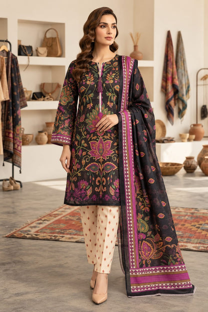 Printed Bana Dora 3PC Lawn