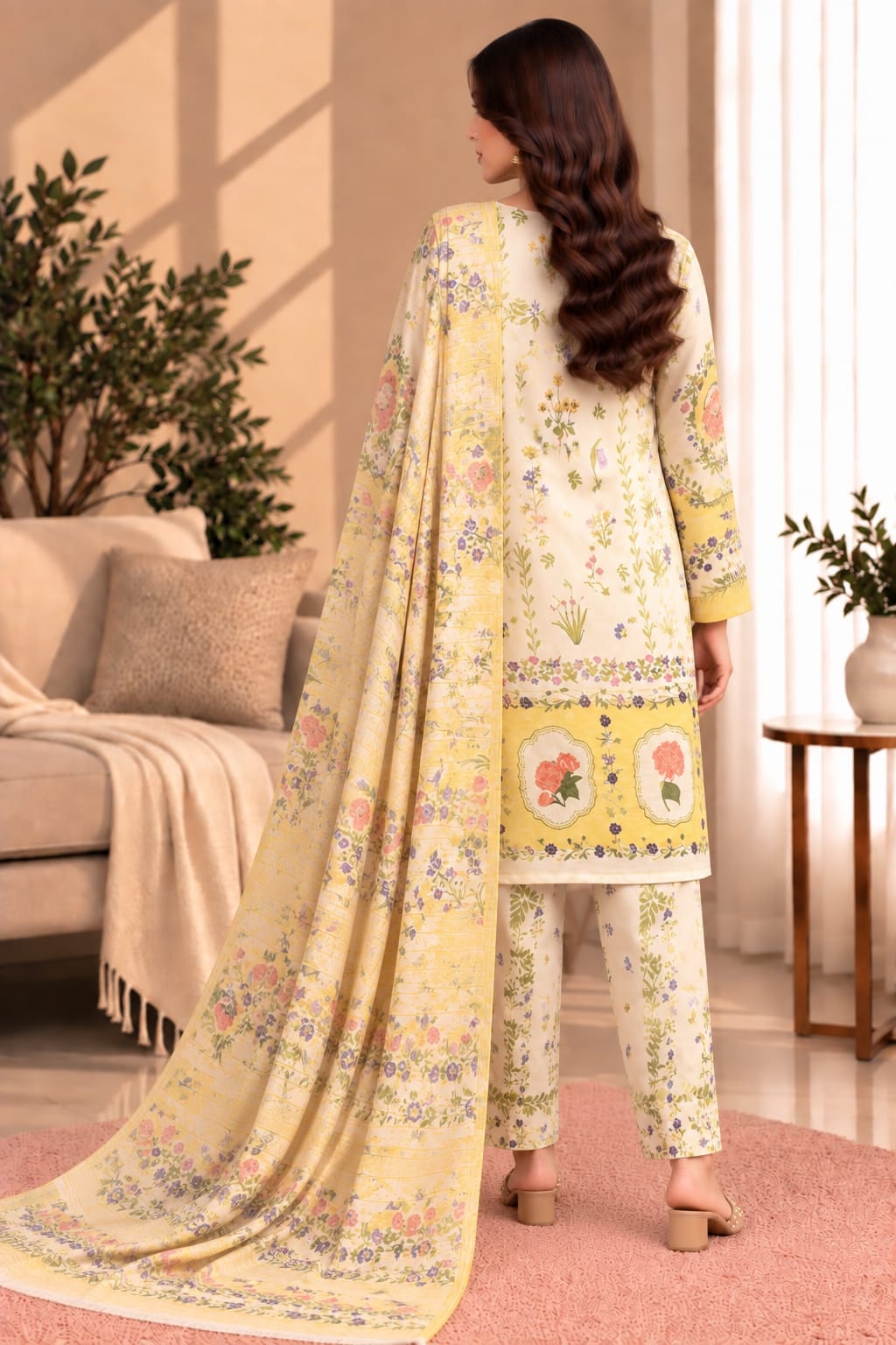 Printed Bana Dora 3PC Lawn