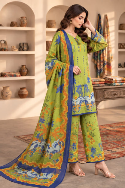 Printed Bana Dora 3PC Lawn