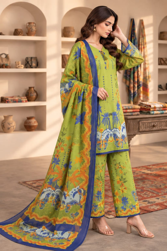 Printed Bana Dora 3PC Lawn
