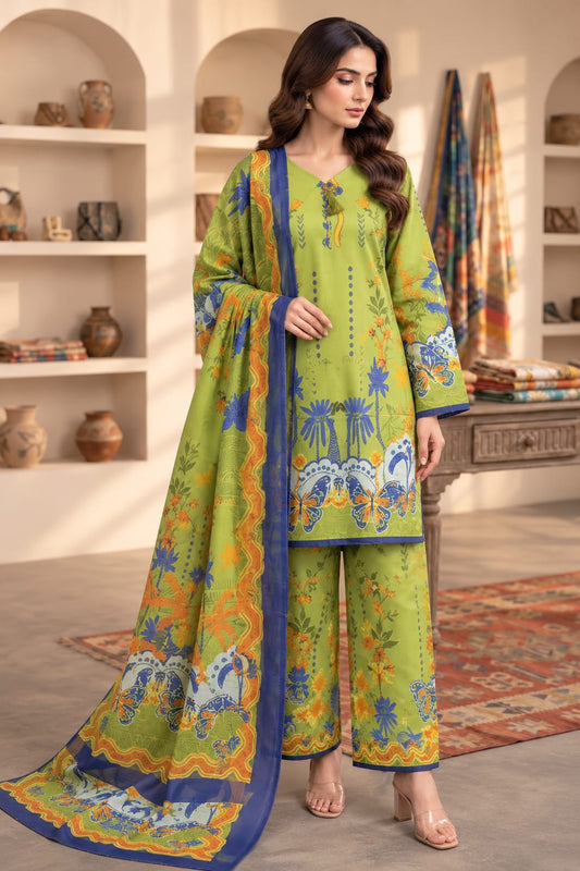 Printed Bana Dora 3PC Lawn