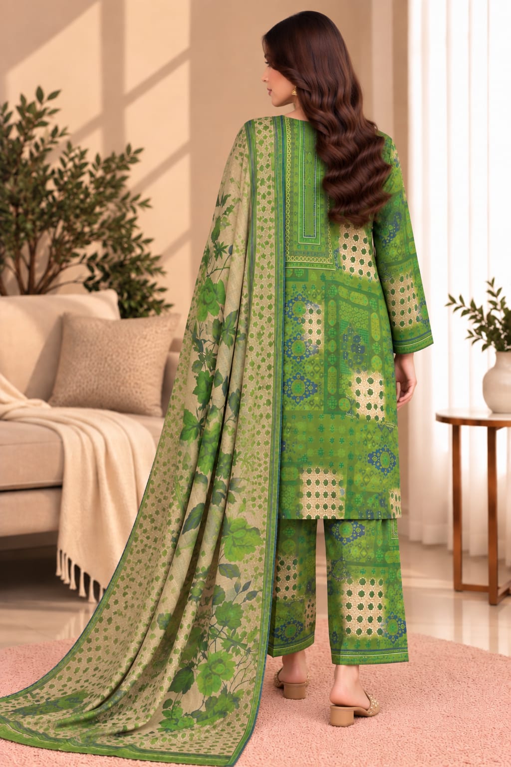 Printed Bana Dora 3PC Lawn