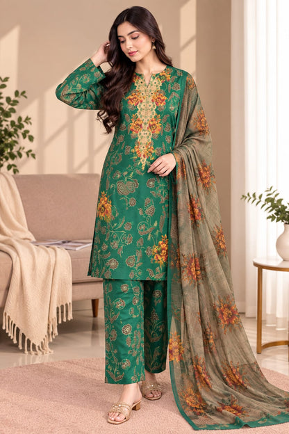 Printed Bana Dora 3PC Lawn