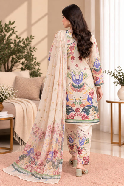 Printed Bana Dora 3PC Lawn