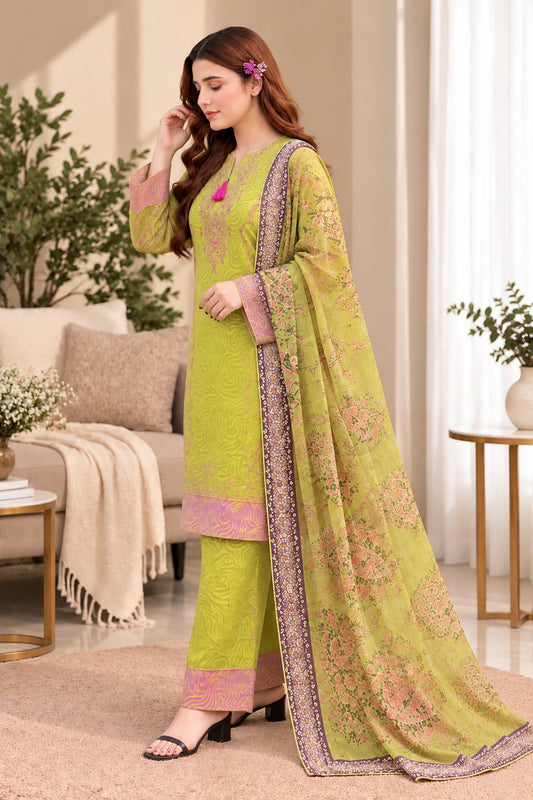 Printed Bana Dora 3PC Lawn