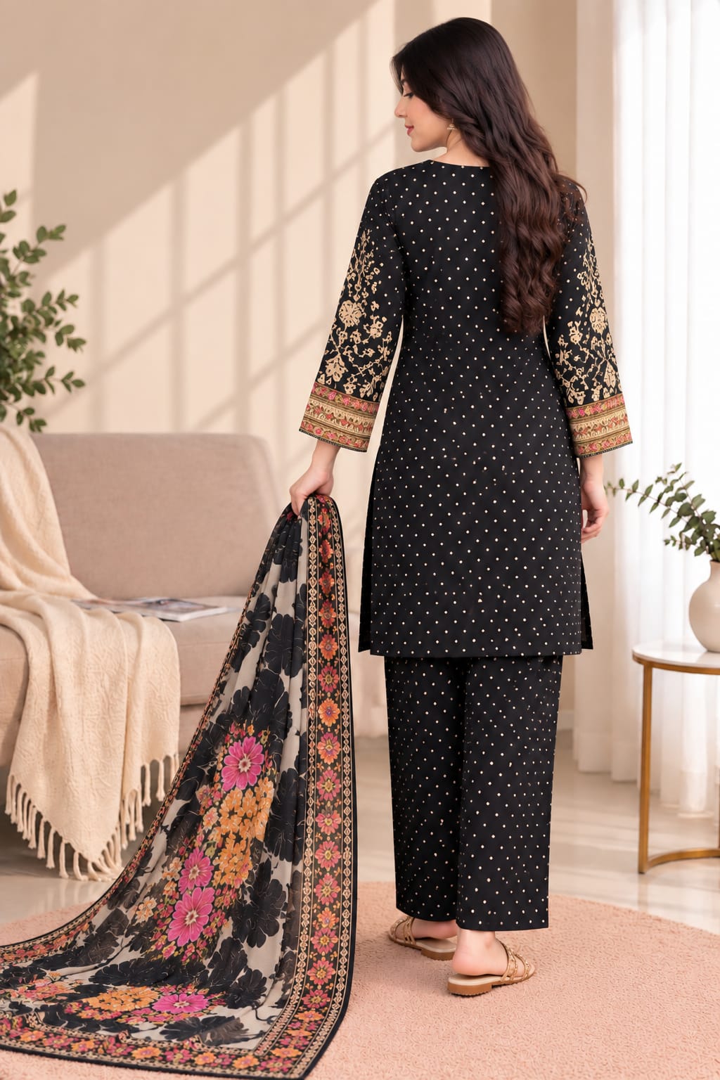 Printed Bana Dora 3PC Lawn