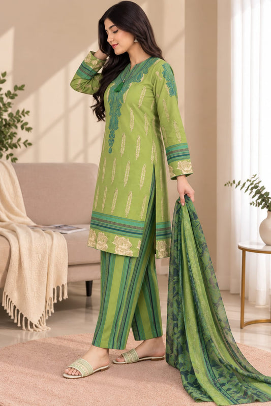 Printed Bana Dora 3PC Lawn