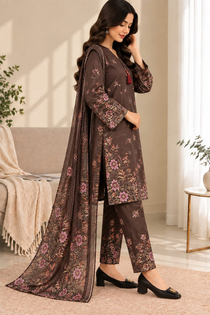 Printed Bana Dora 3PC Lawn