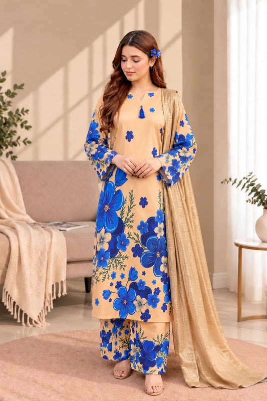 Printed Bana Dora 3PC Lawn