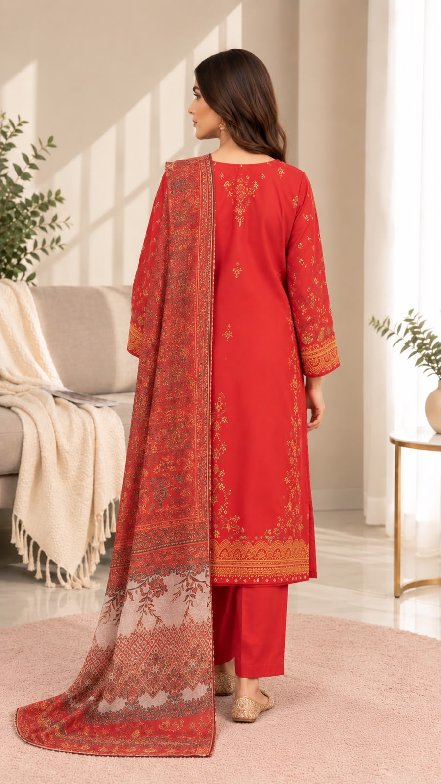 Printed Bana Dora 3PC Lawn