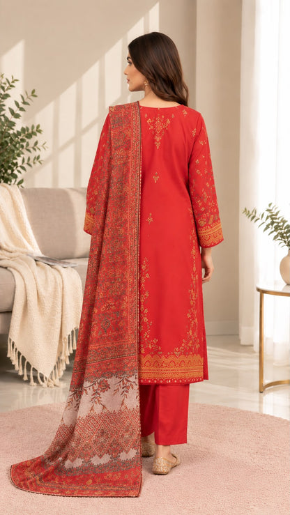 Printed Bana Dora 3PC Lawn