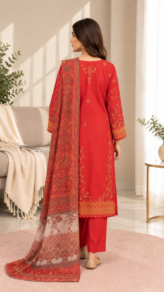 Printed Bana Dora 3PC Lawn
