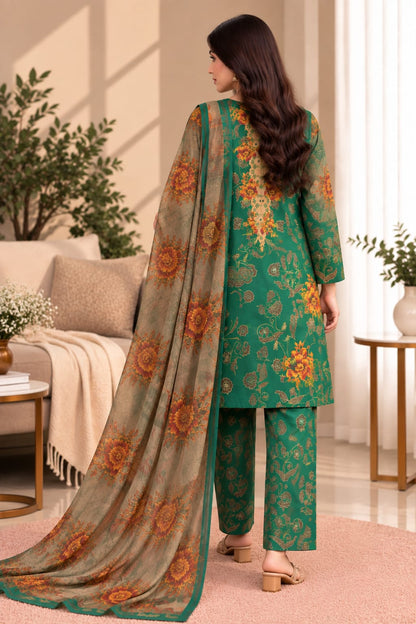 Printed Bana Dora 3PC Lawn
