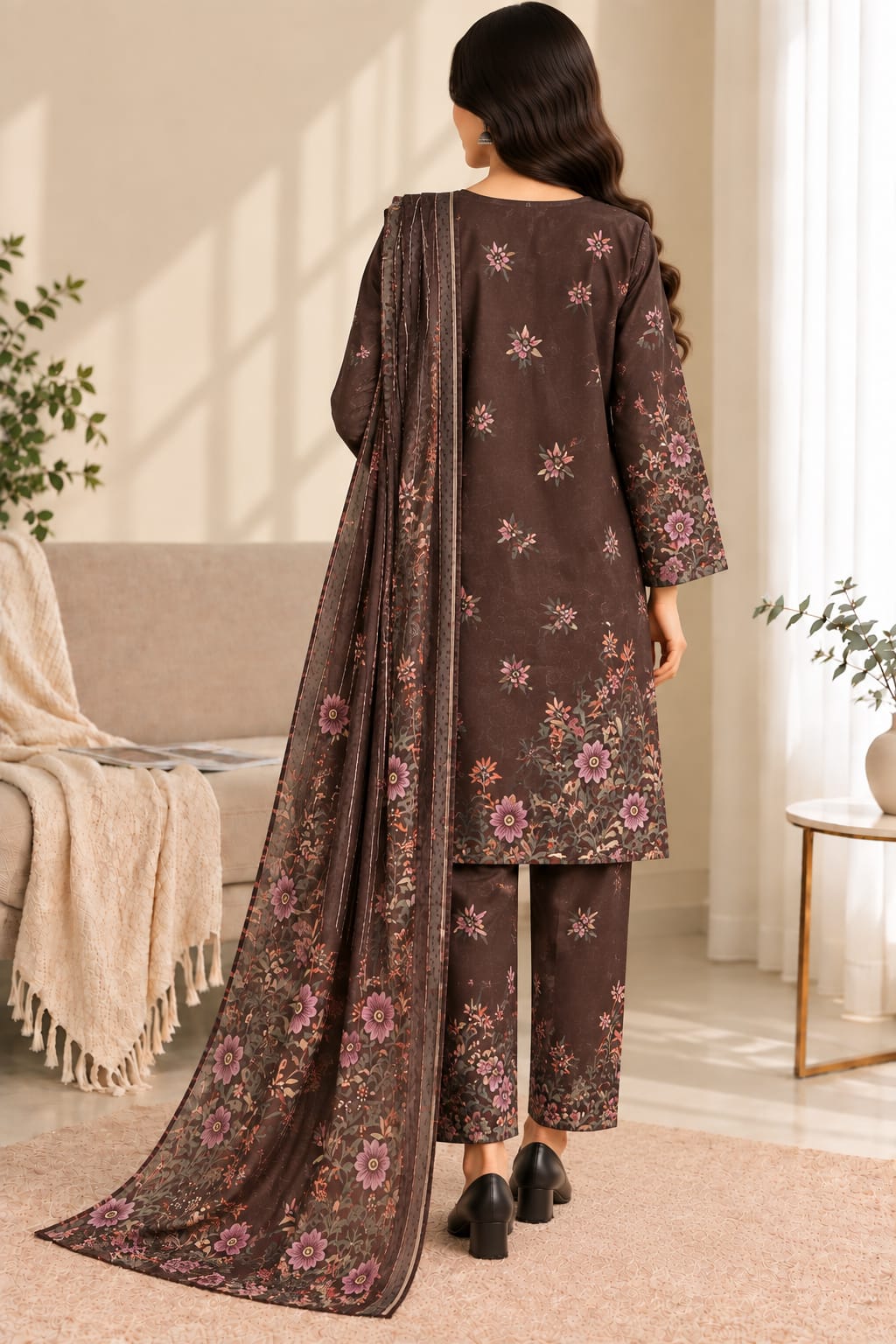 Printed Bana Dora 3PC Lawn
