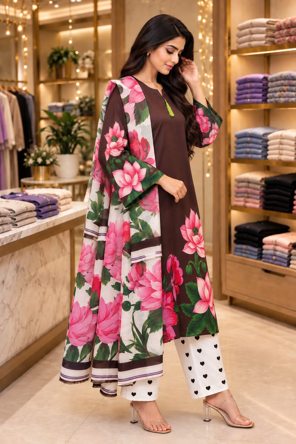 Printed Bana Dora 3PC Lawn
