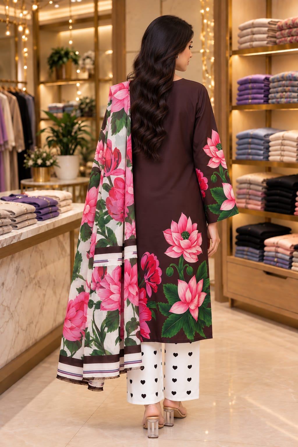 Printed Bana Dora 3PC Lawn