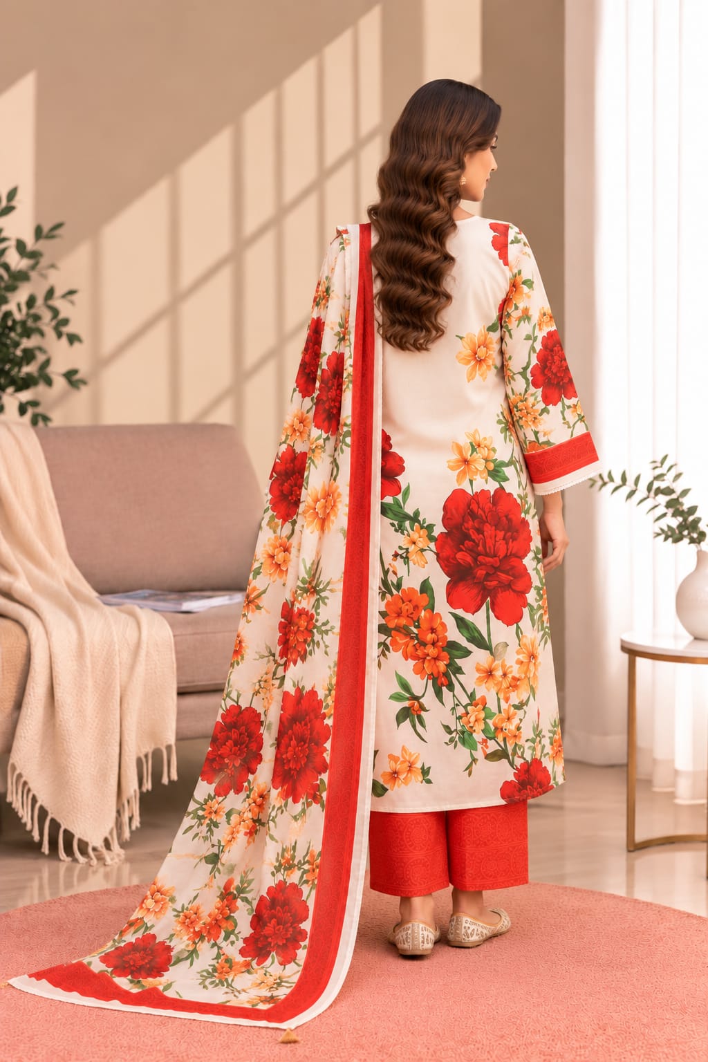 Printed Bana Dora 3PC Lawn