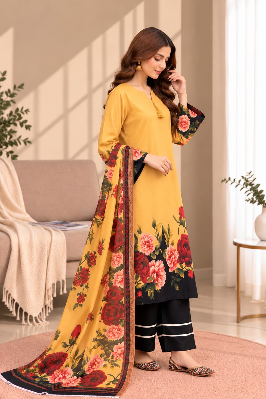 Printed Bana Dora 3PC Lawn