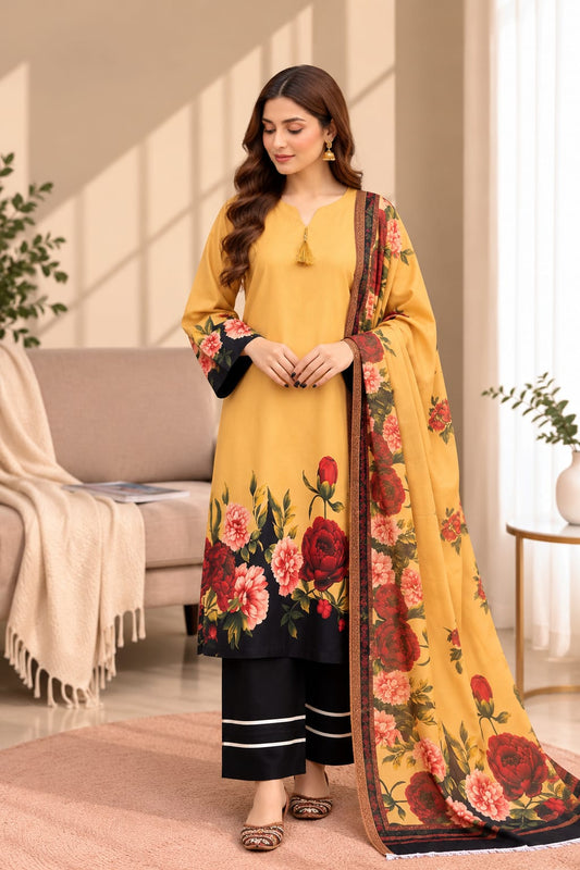 Printed Bana Dora 3PC Lawn