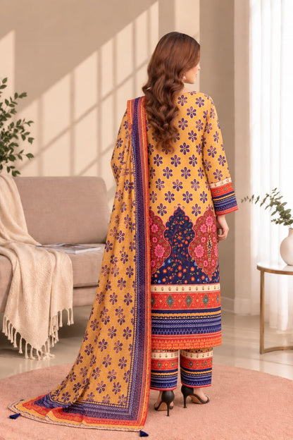 Printed Bana Dora 3PC Lawn